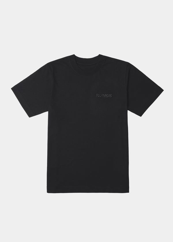 BLACK EMBROIDERY TEE