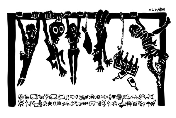 CAMISETA TEVERGA DISEÑO "EL MATAO" (BLACK)